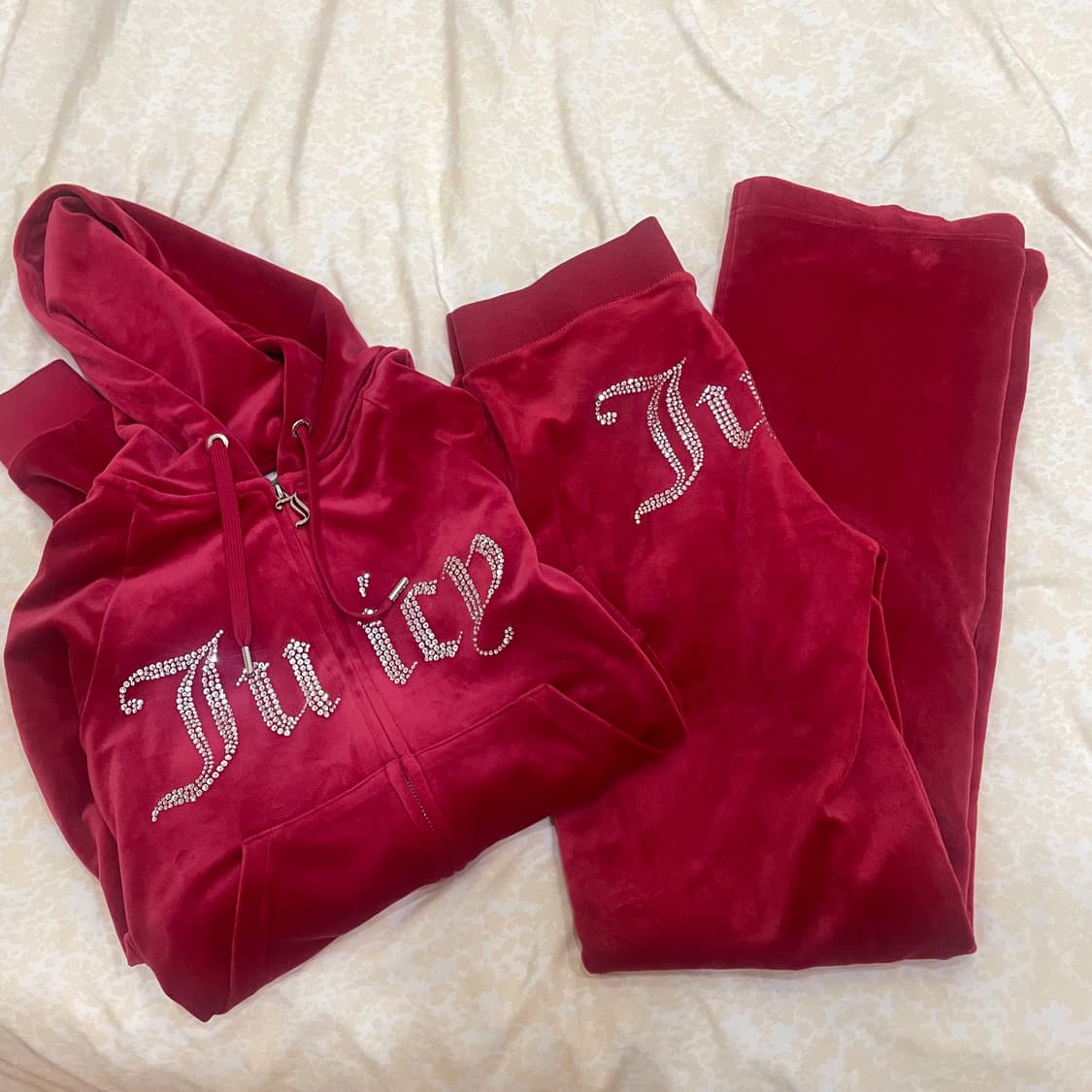 쥬시꾸뛰르 벨루어 후디세트 상의xs 하의s 상품이미지1