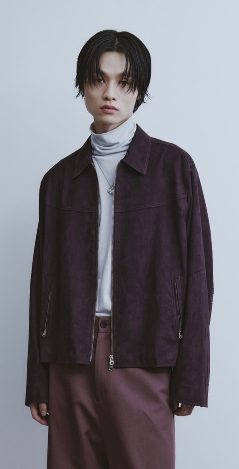 (최종 인하) 유스 폭스 스웨이드 자켓 딥퍼플 M 상품이미지1