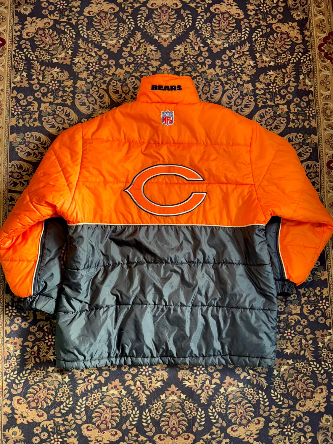 90s 올드스쿨 리복 NFL 시카고 베어스 립스탑 나일론 패딩자켓 상품이미지6