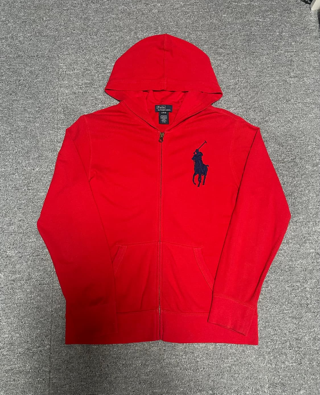 폴로 빅포니 후드집업 레드 상품이미지1