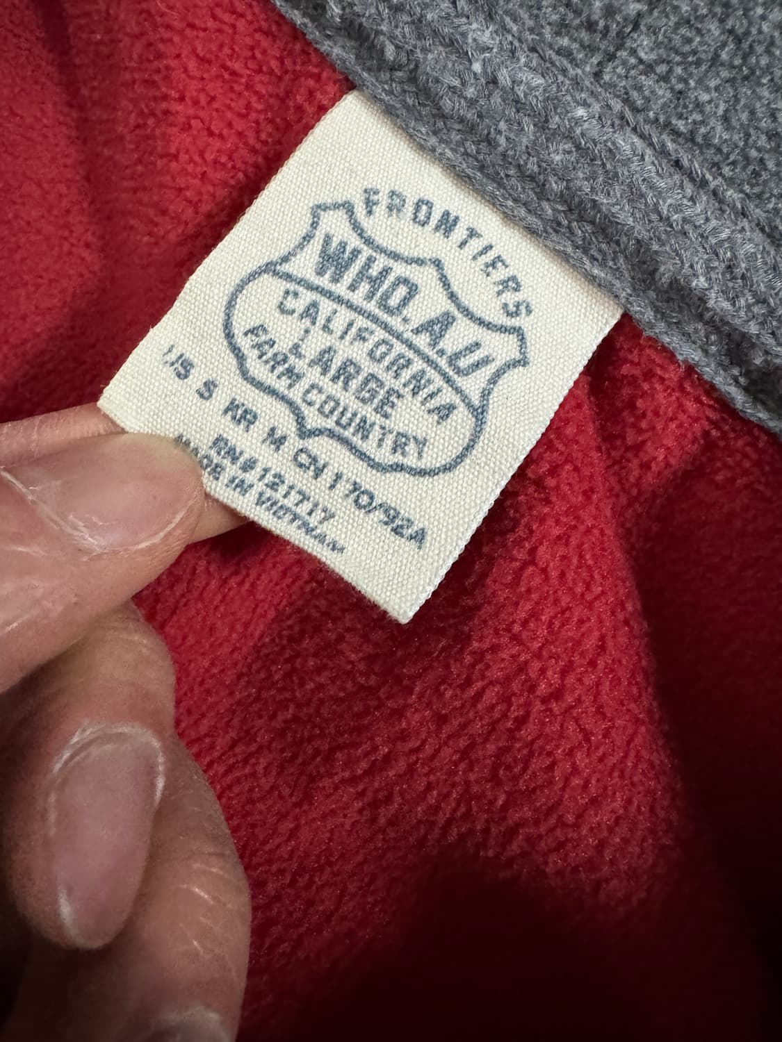 희귀!! 여성 후아유 플리스 소재 스펠아웃 후드집업 레드 상품이미지3