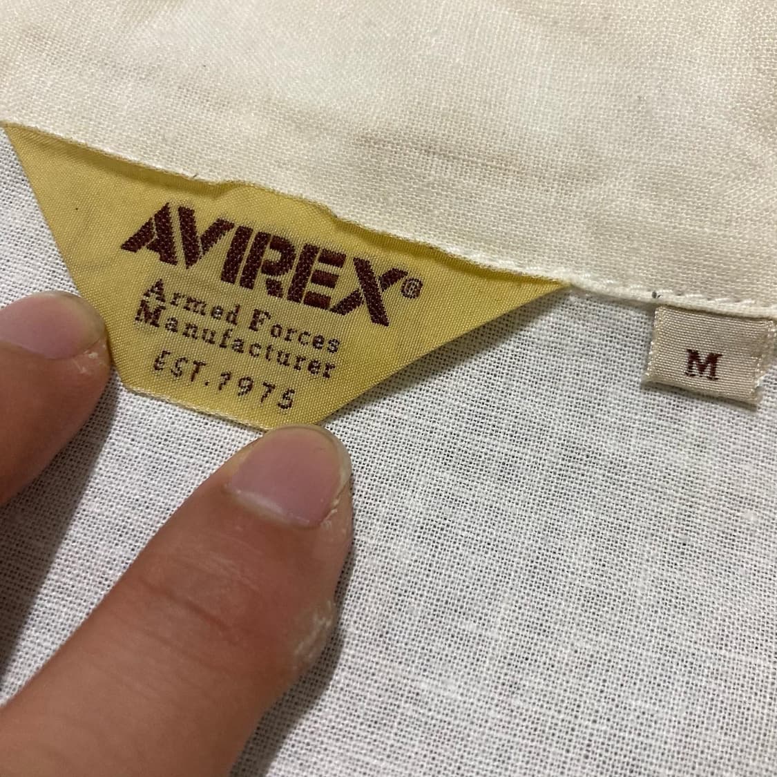 AVIREX 아비렉스 빈티지 등판 자수 반팔셔츠 상품이미지6