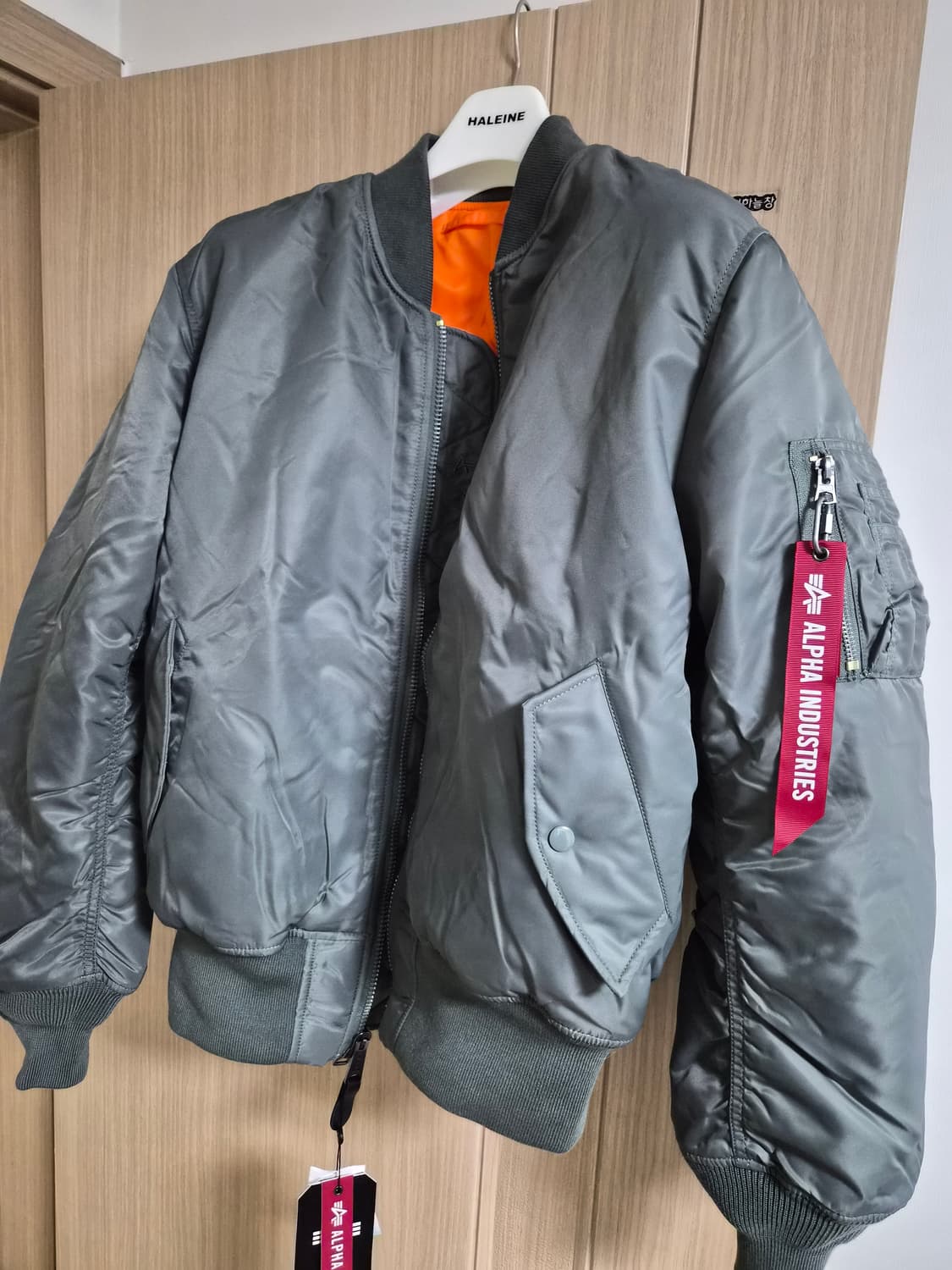 알파인더스트리 ma-1 필드그레이 L 새상품 판매 상품이미지1