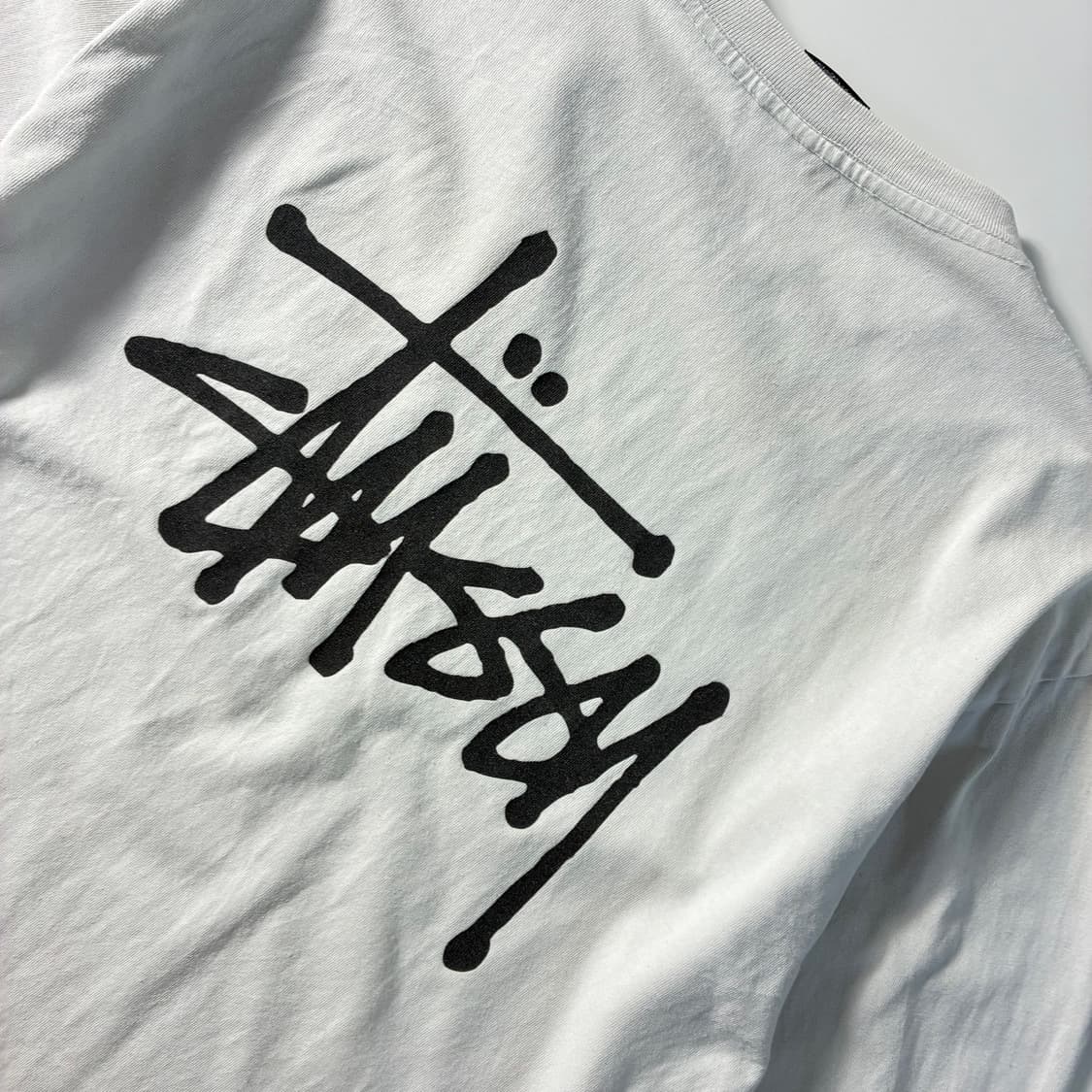 Stussy  스투시 베이직 로고 화이트 롱슬리브 티셔츠  상품이미지2