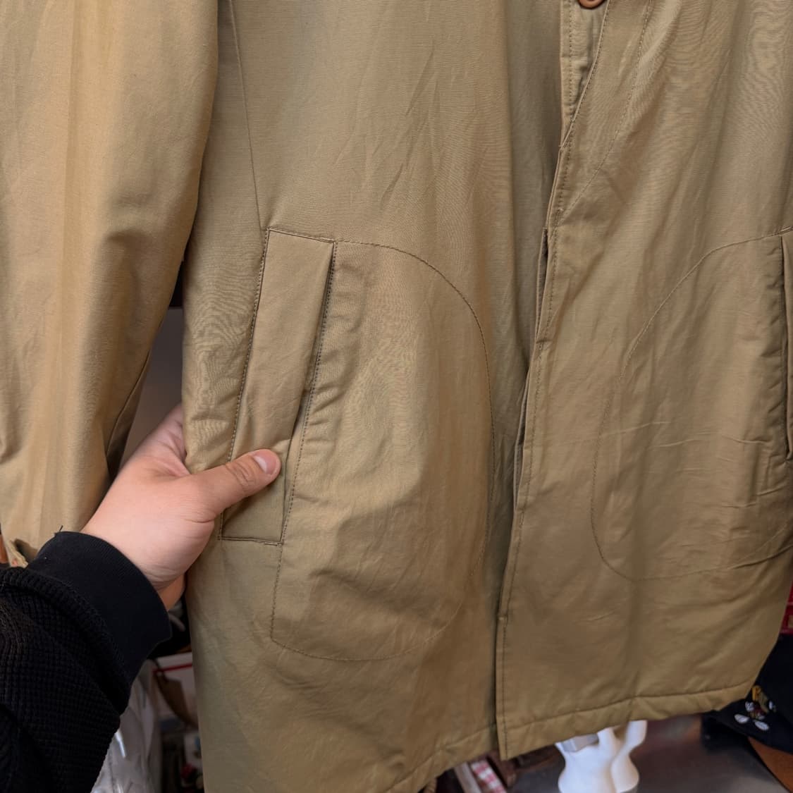 울리치 이탈리아 디자인 밀리터리 코트 S M 상품이미지6