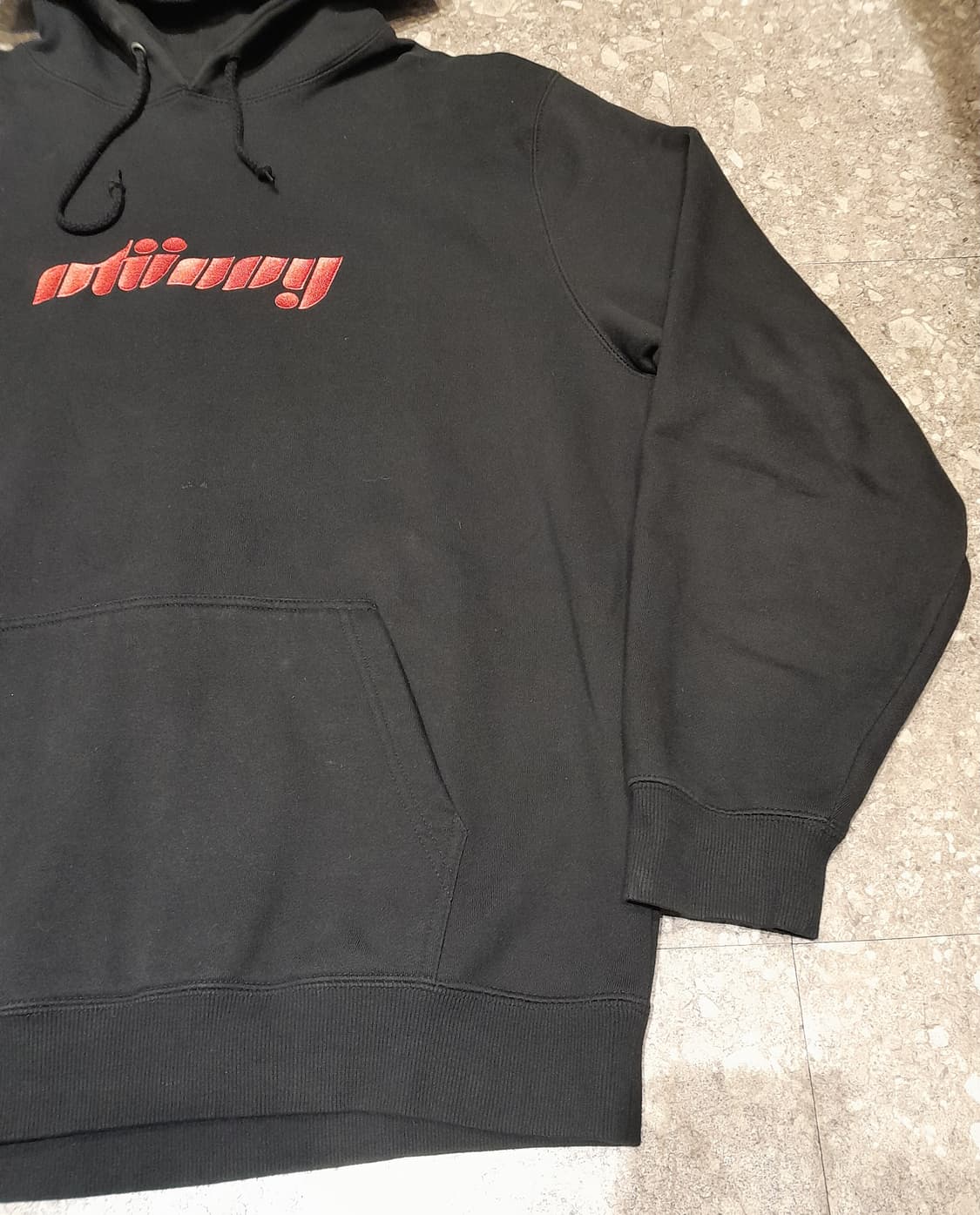 💥스투시 자수 후드 블랙 (XL) 상품이미지3