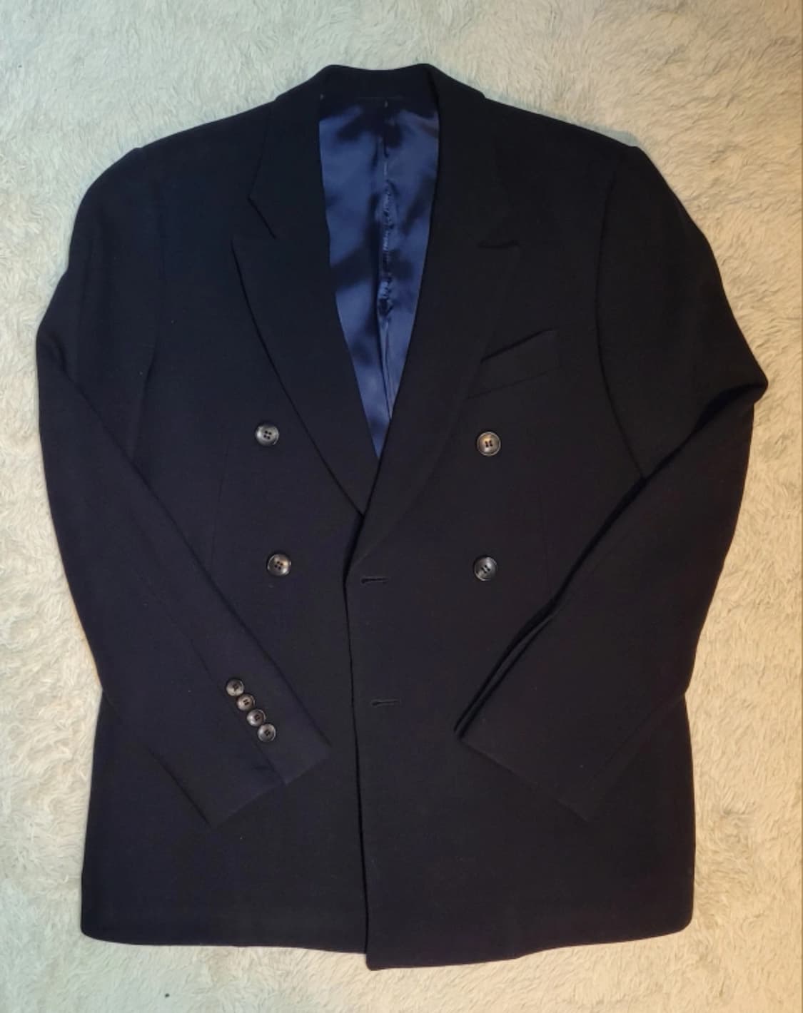 [마마가리] 벰버그 원단 블레이저 자켓 (네이비, 44사이즈 95-97) 상품이미지1