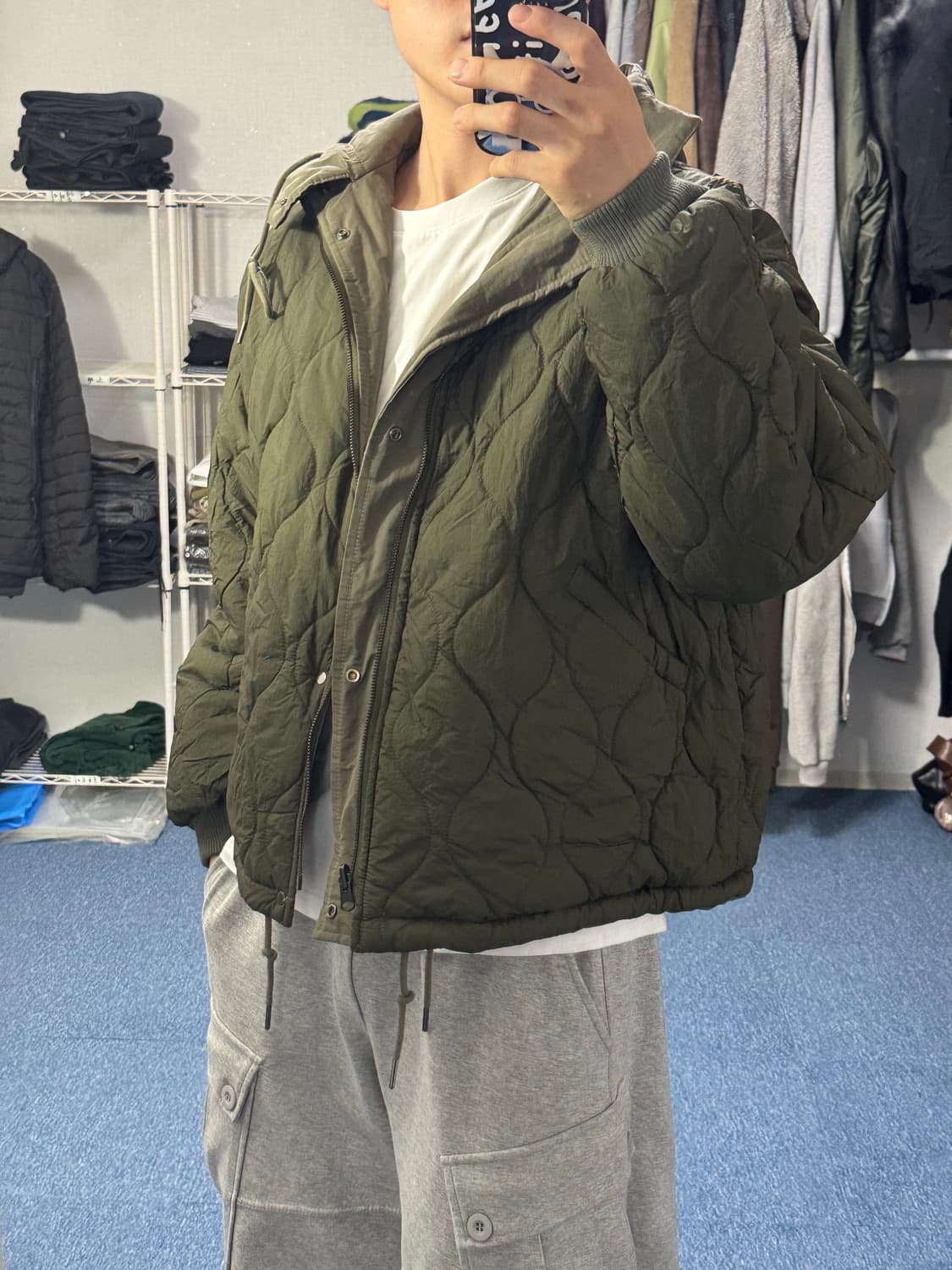 리버시블카키패딩 상품이미지5