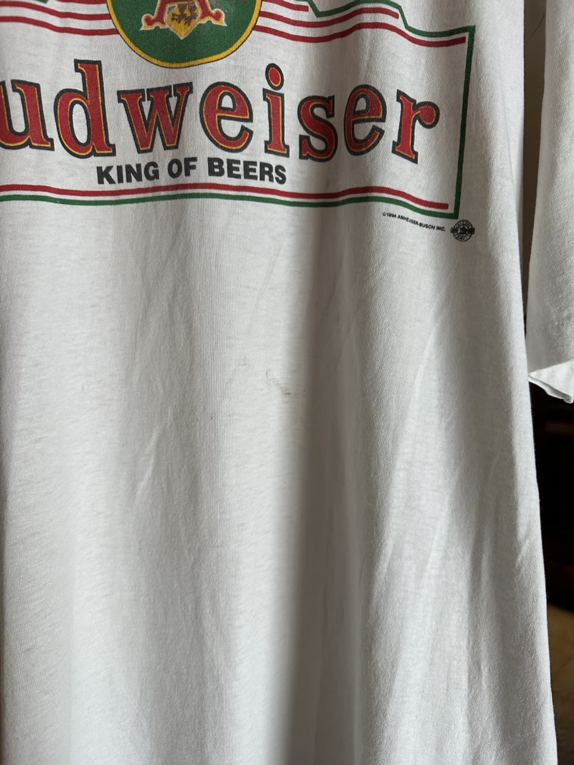 90s USA 빈티지 Budweiser 버드와이저 반팔 티셔츠 상품이미지4