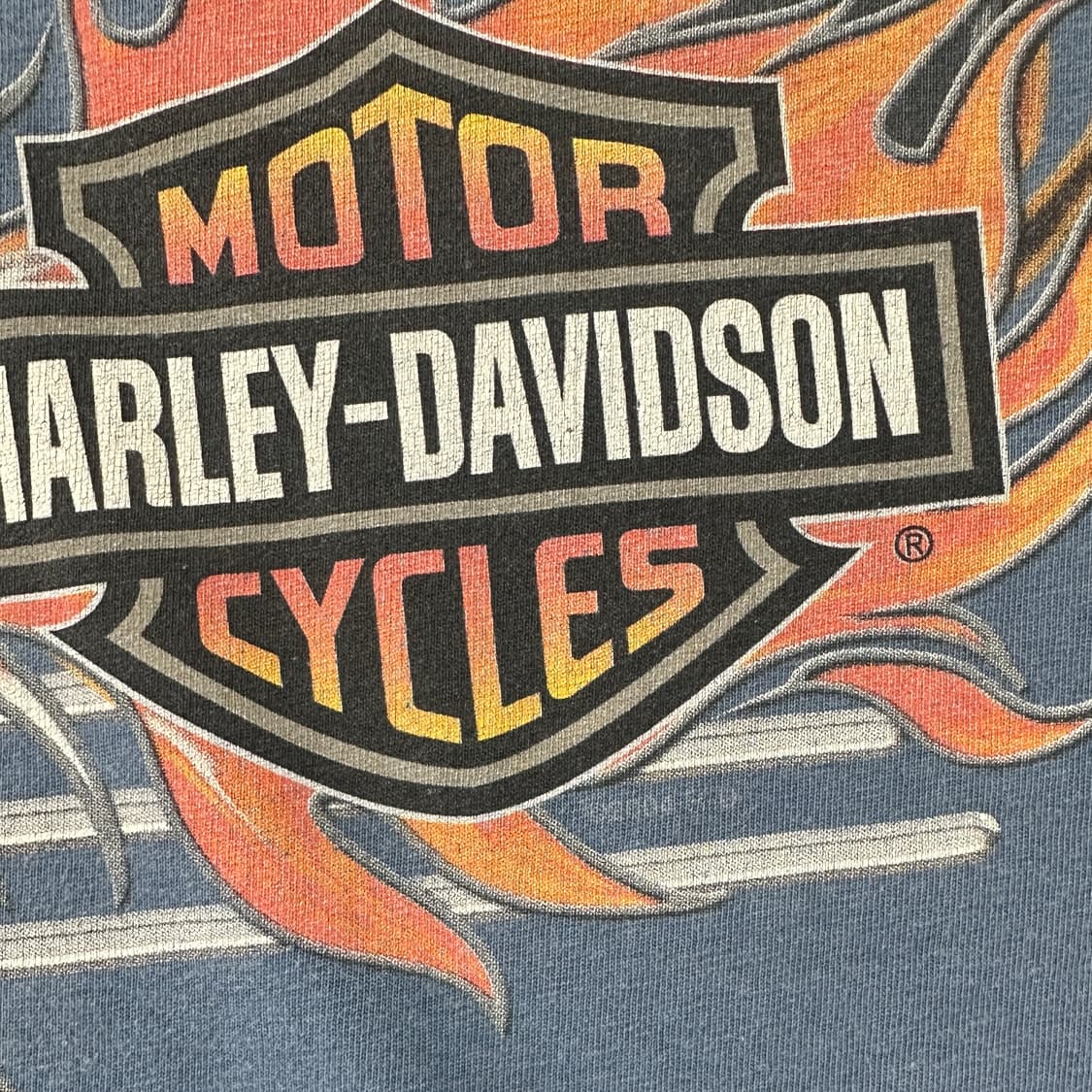 00s USA 할리데이비슨 이글 플레임 페이디드 티셔츠 XXL 상품이미지8