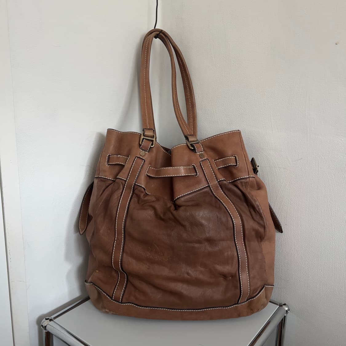 Burberry 버버리 tan lambskin granville 토트백 상품이미지2