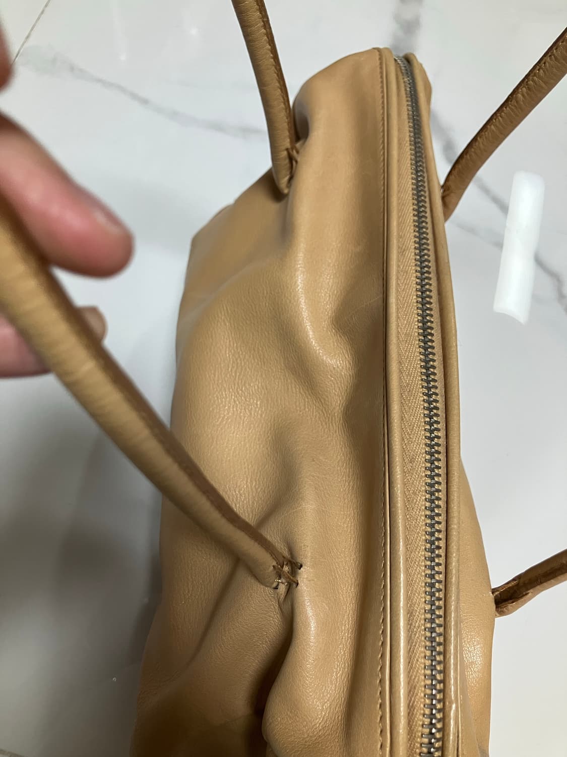 미우미우 버터색 베이지 가죽 숄더백 빈티지 상품이미지5