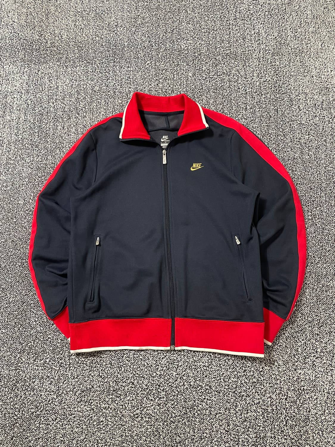빈티지9. 나이키 올드스쿨 레드네이비 배색 트랙탑 져지 희귀사이즈 상품이미지1