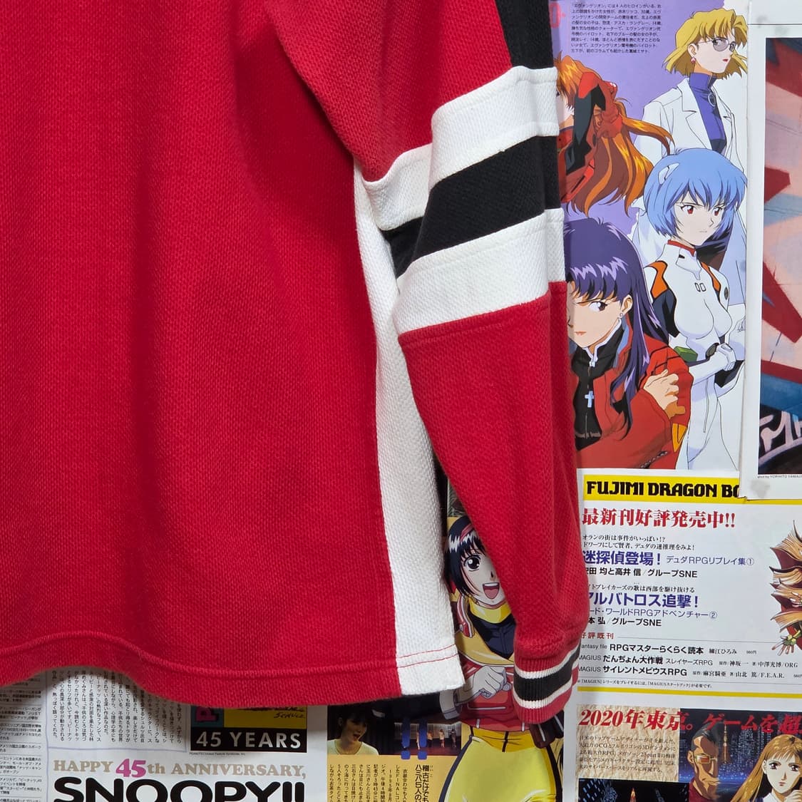 JPN 스타터 올드스쿨 레드 배색 카라 롱슬리브 상품이미지7