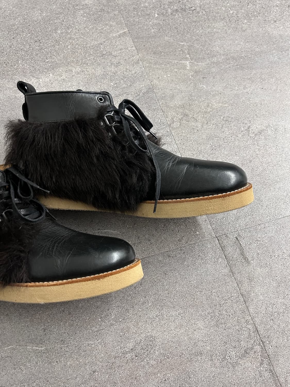 필립 림 퍼 트림 레더 슈즈 상품이미지3