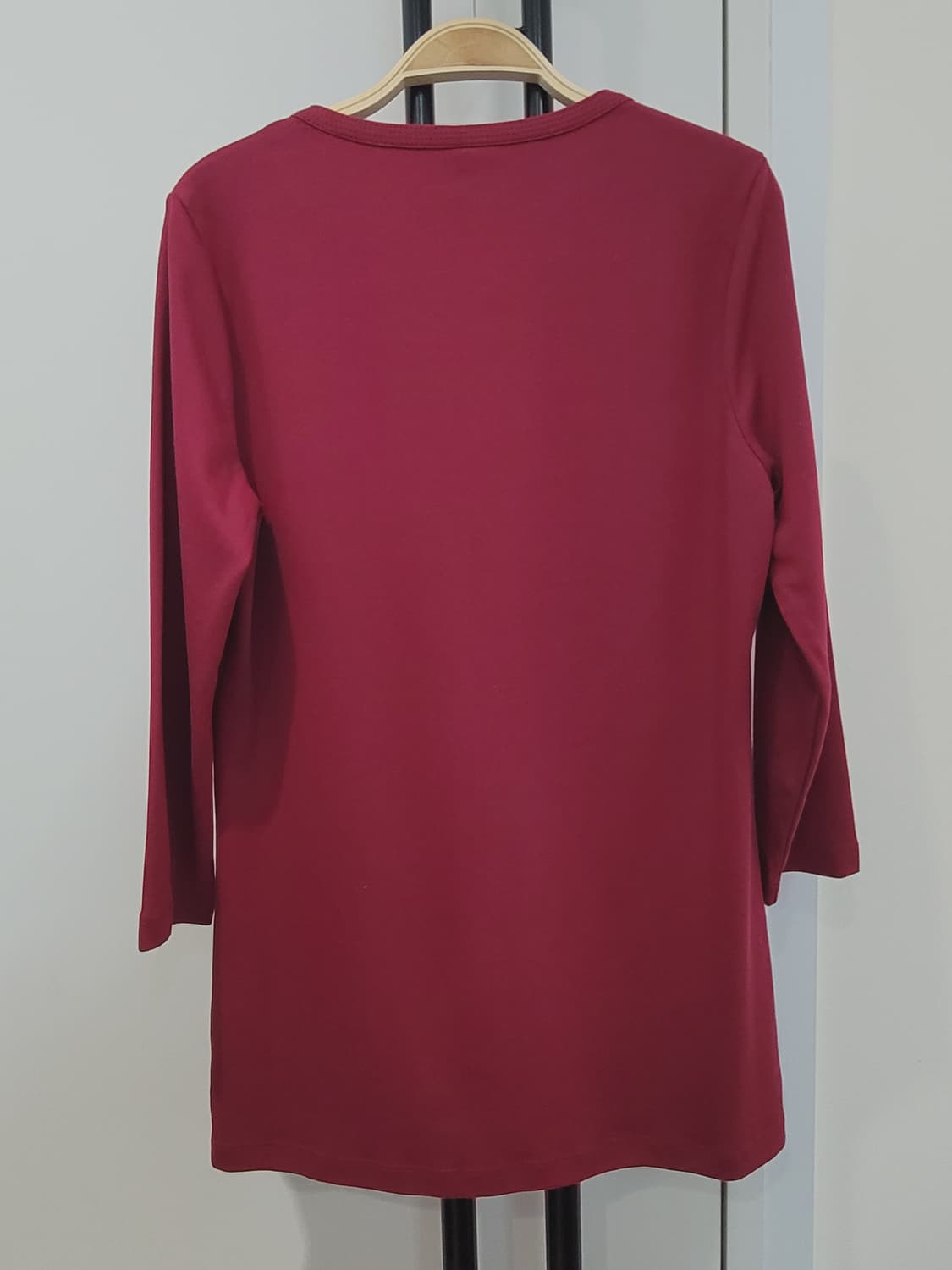 엘엘빈 LLBean 코튼 튜닉 다크 크랜베리 XS 여성 44~55 새제품 상품이미지6