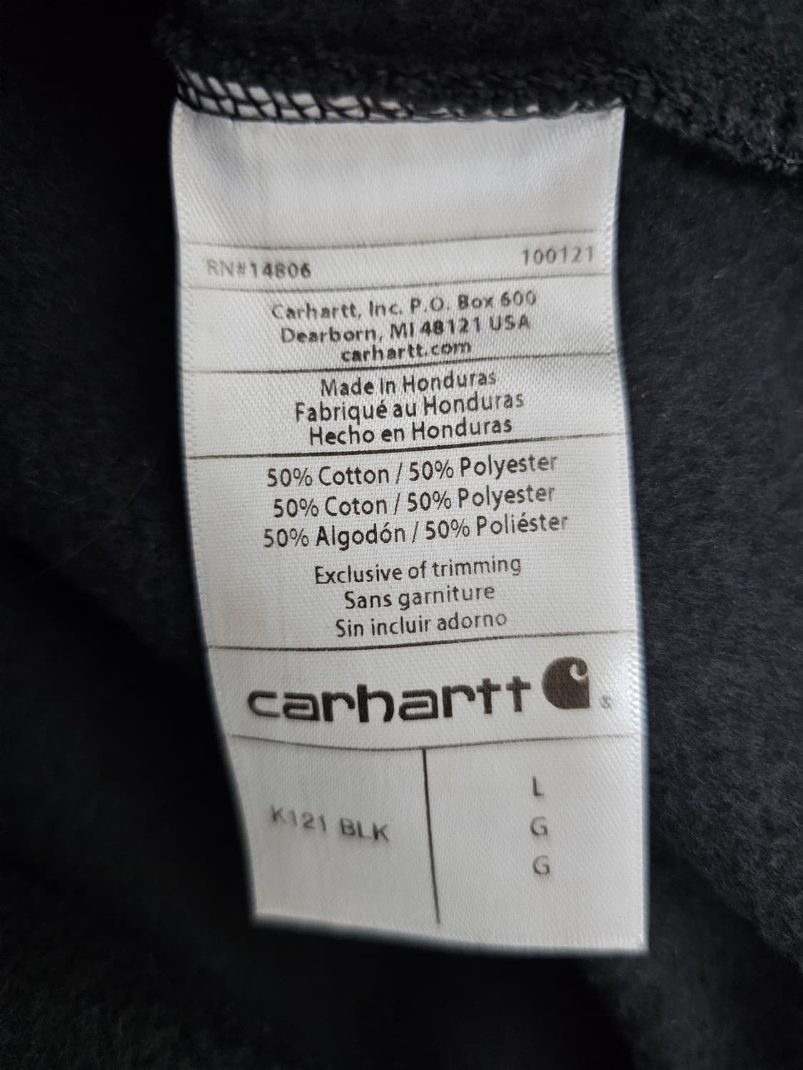 칼하트 기모후드티 L 상품이미지4