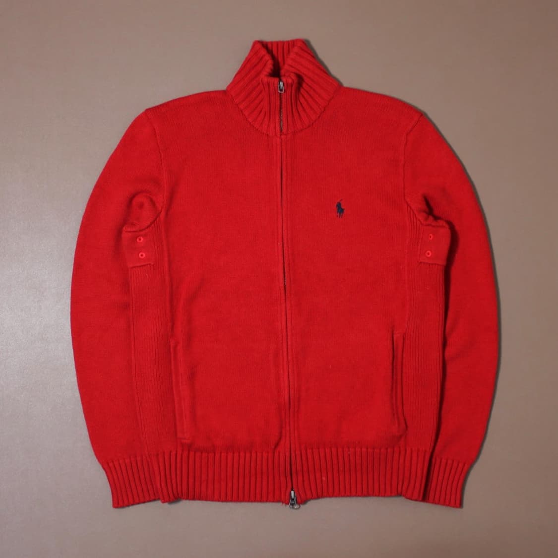 Polo 폴로 랄프로렌 레드 니트 집업 상품이미지2