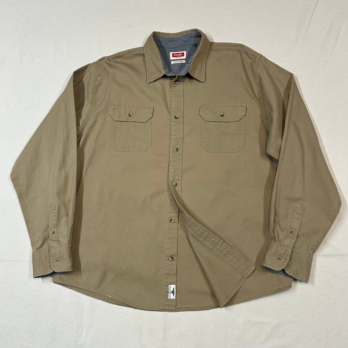 XL) Wrangler 랭글러 투포켓 워크웨어 코튼 셔츠 브라운 상품이미지1