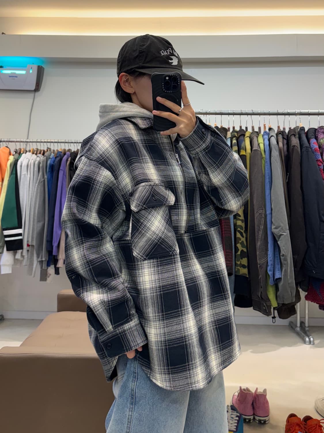 23FW 프릭스스토어 레드카멜 반집업 셔츠 상품이미지9