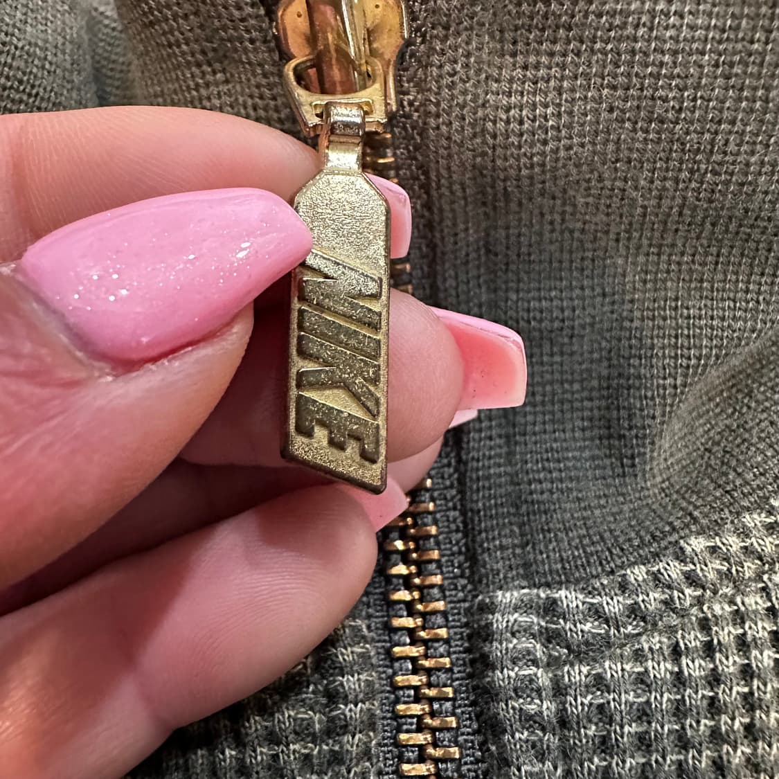 나이키 카키 와플 텍스처 투웨이 풀집업 자켓XL 상품이미지3