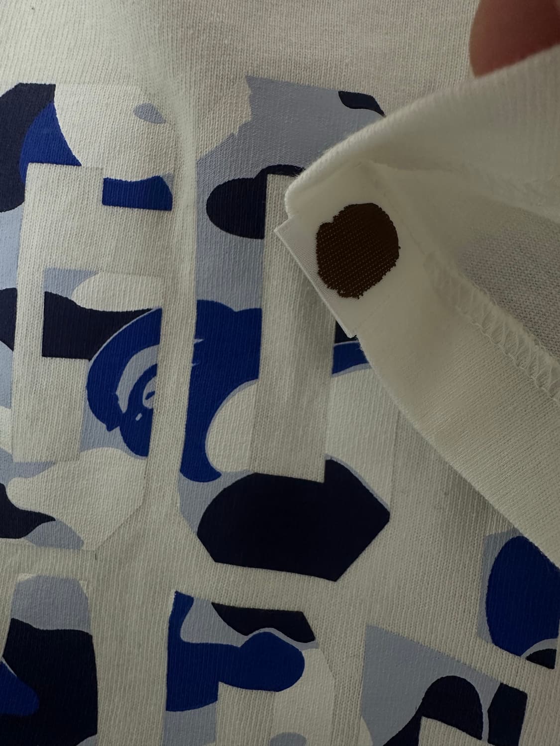 베이프 나고야 반팔티 블루 화이트 2XL 상품이미지7