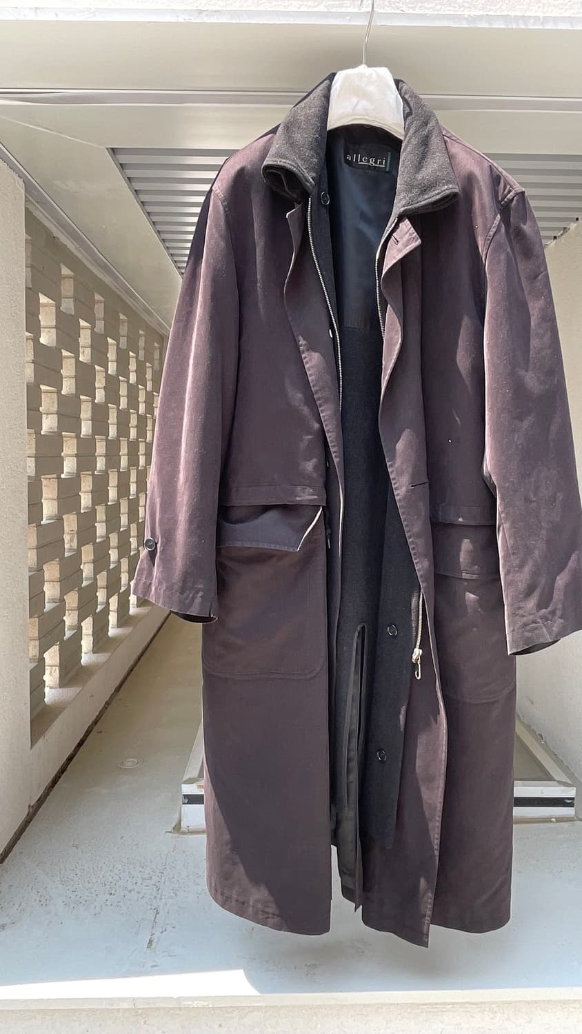 Italian Tailored Layered Collar Long Tre 상품이미지7