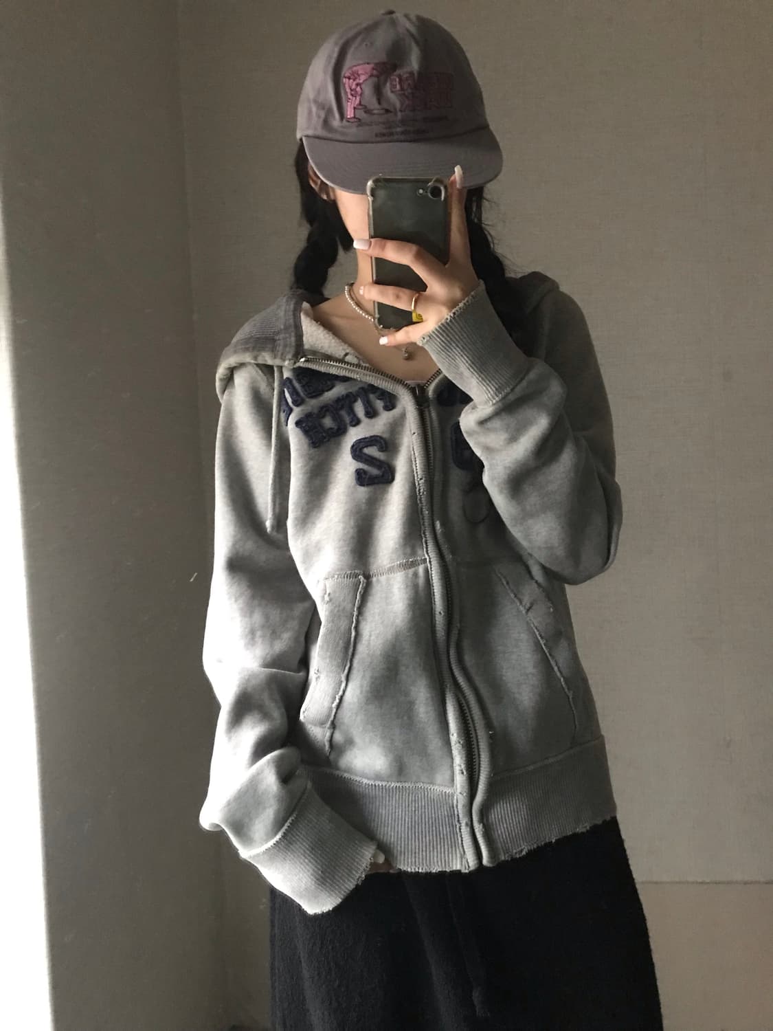 아베크롬비 그레이 네이비 후드집업 상품이미지5