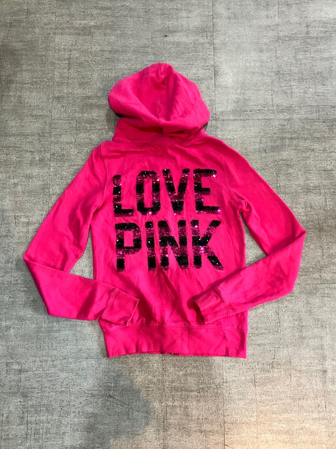 일본빈티지 Pink 핀터깔y2k 대대장 히메갸루 백로고 후드집업 상품이미지1