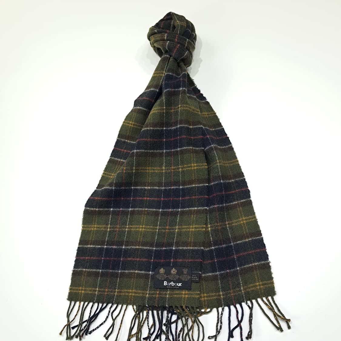 MX492 바버 90s 스코틀랜드판 램스울 클래식타탄 머플러 목도리 상품이미지2