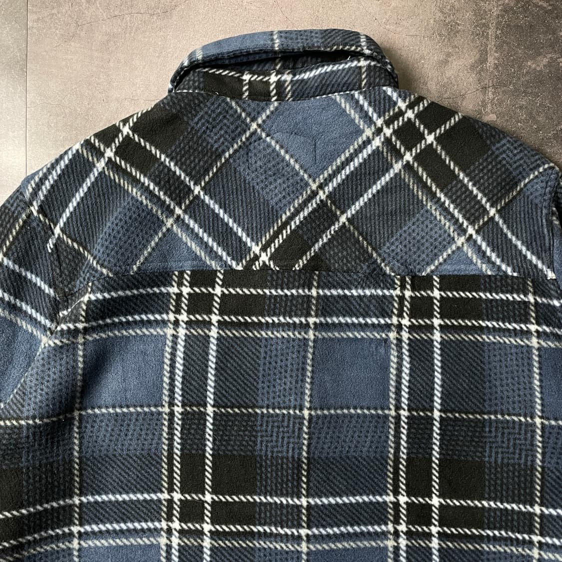 FREEDOM 빈티지 블루 체크 플리스 셰르파 셔츠자켓 A00467 상품이미지8