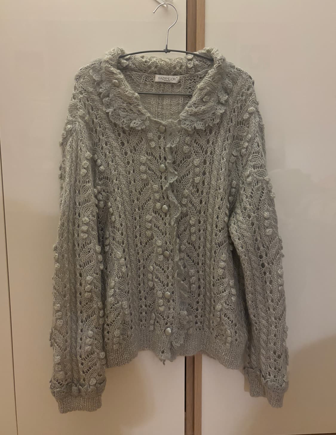 빈티지 카라 니트 가디건 모리걸 아오이유우st 상품이미지1