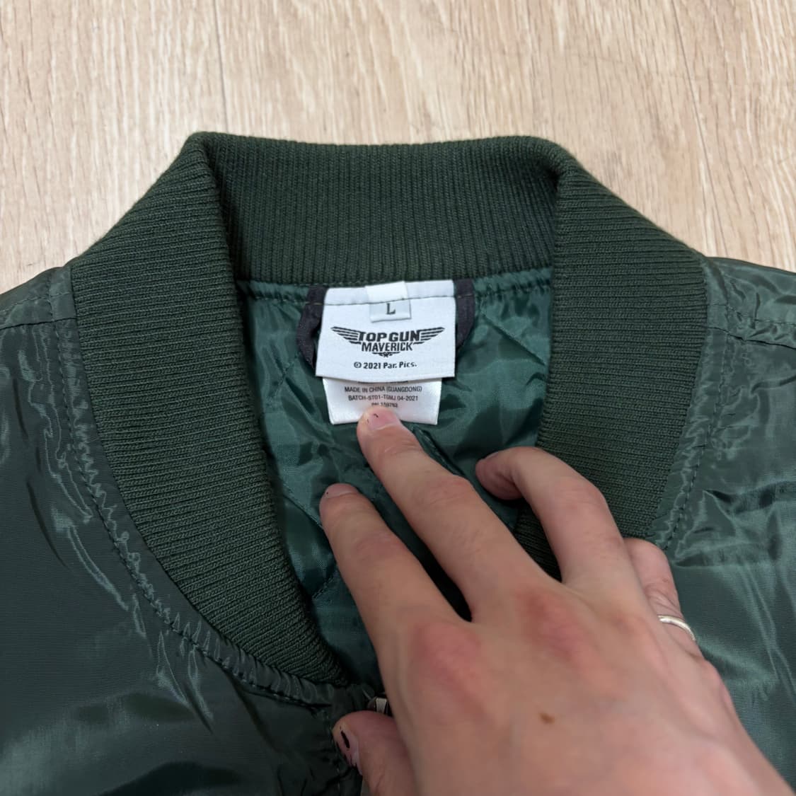 탑건 매거릭 와펜 MA1 항공점퍼 L/100  상품이미지5