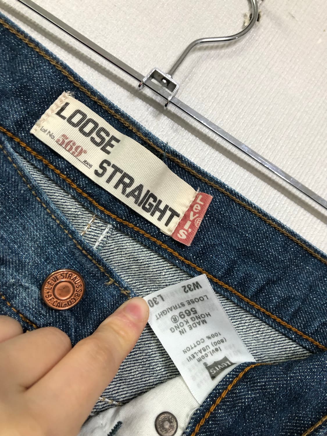 리바이스 569 루즈 스트레이트핏 워싱 청바지 32 상품이미지9