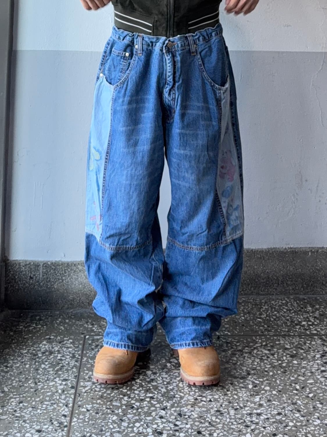 빈티지 패치 디테일 힙합팬츠 상품이미지3