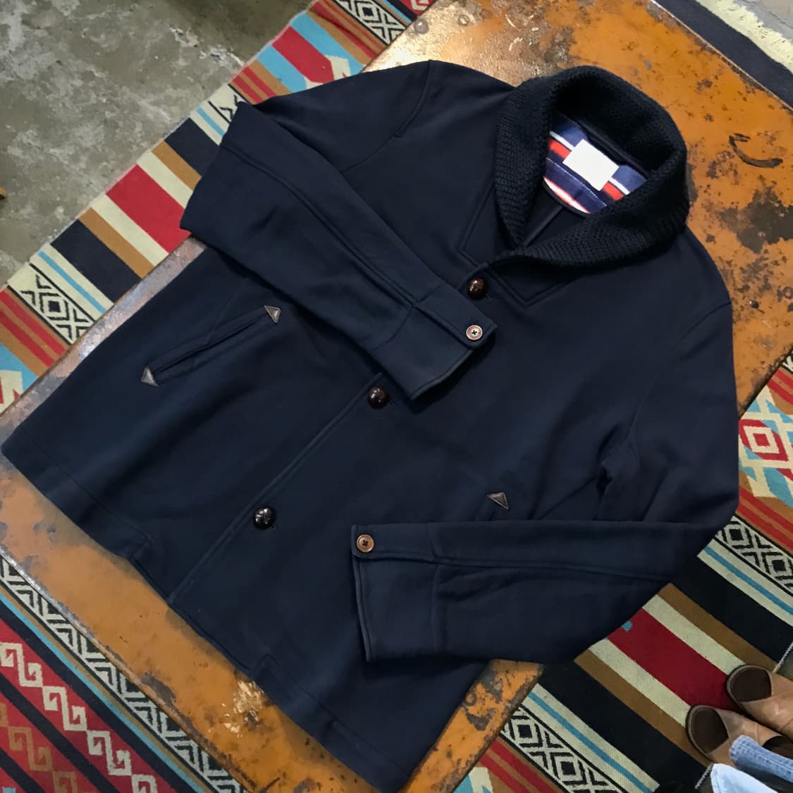 유나이티드 에로우즈 네이비 카라 가디건 자켓 남성 102 105 상품이미지2