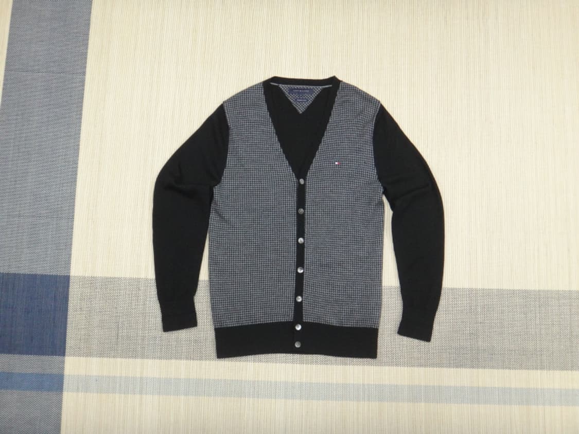 (M) 타미힐피거 하운드투스체크 브이넥 가디건 상품이미지1