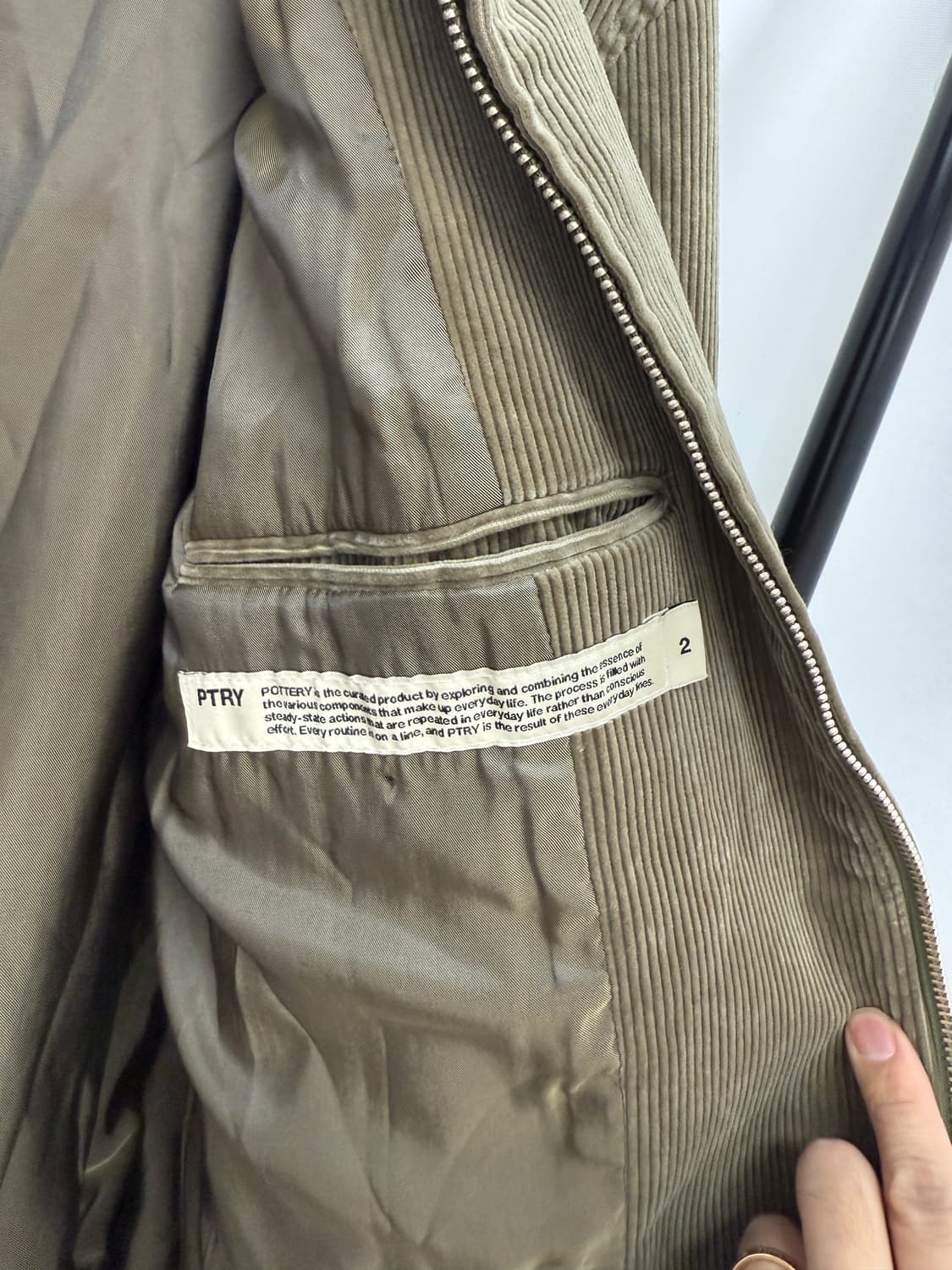 포터리 코듀로이 드리즐러 자켓 카키 상품이미지4