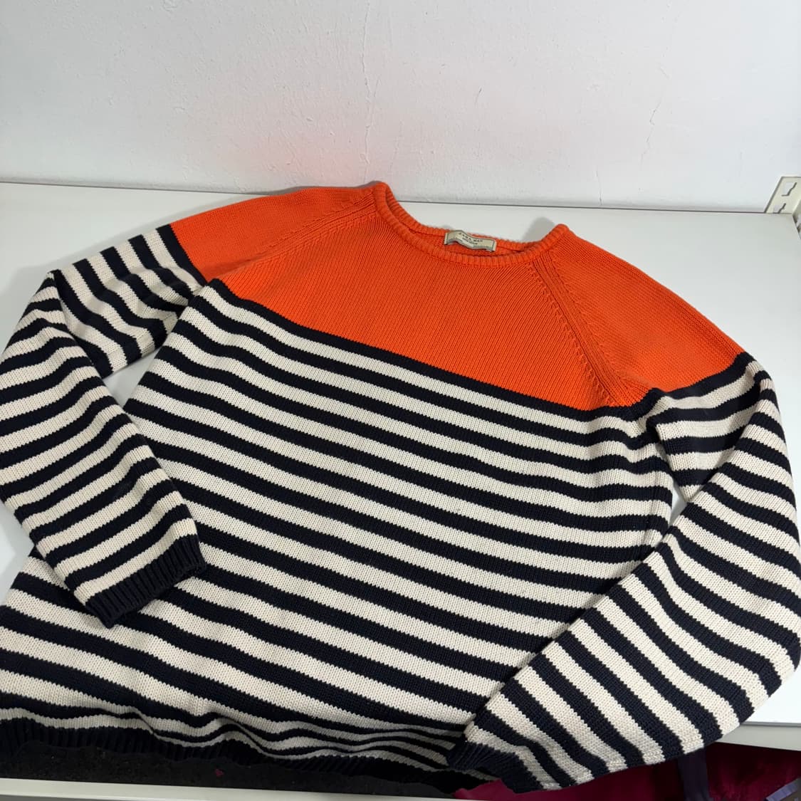 L 자라 스트라이프 면 니트 상품이미지2