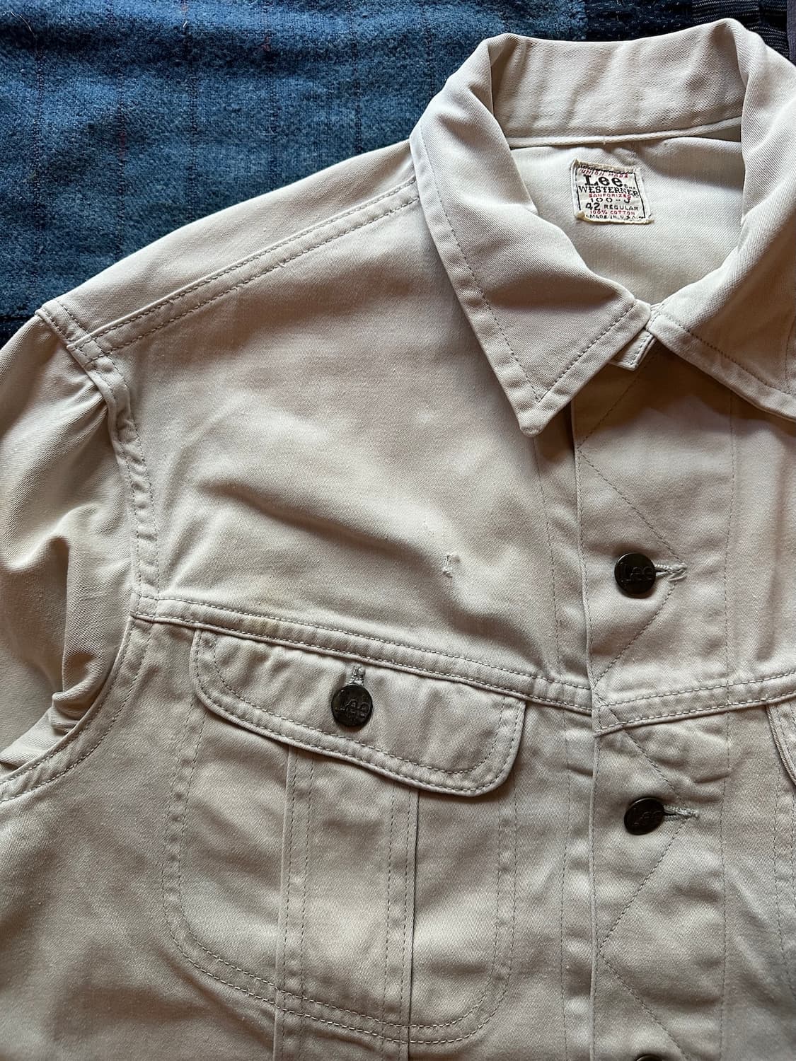 60s USA LEE 100J White Westerner Jacket 상품이미지4