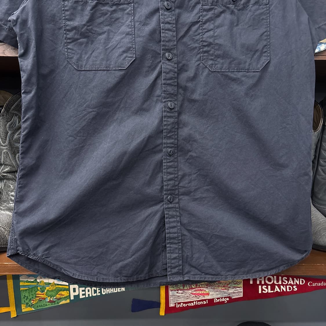 할리데이비슨 V-TWIN 체인스티치 코튼워싱 워크셔츠 N1067 상품이미지4