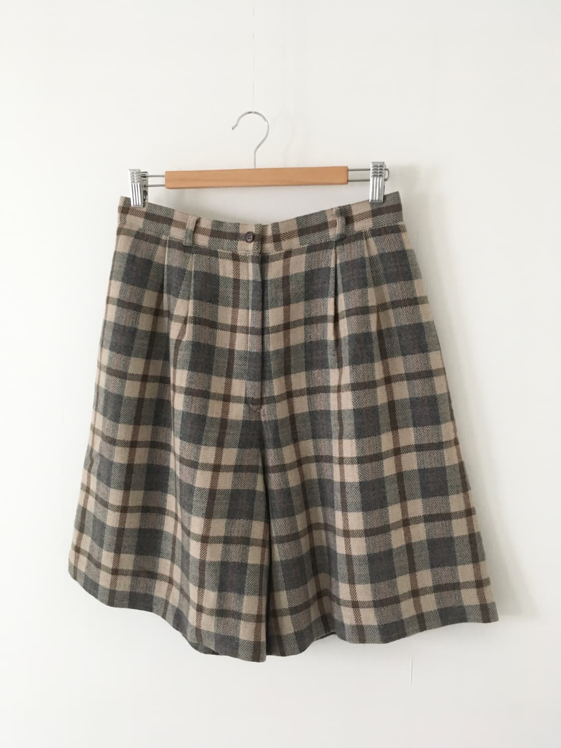 beige check half pants 상품이미지2