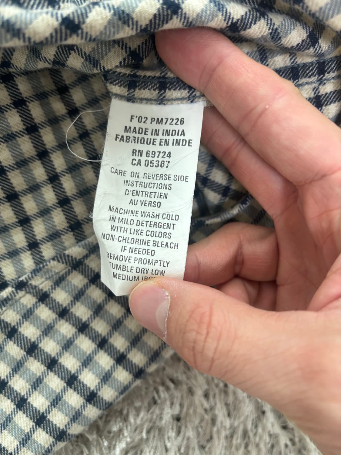 일본판 콜럼비아 체크셔츠 사이즈 105-110 상품이미지6