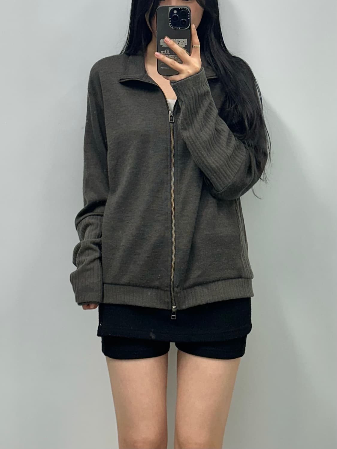 해칭룸 더블 슬리브 트랙 가디건 상품이미지1