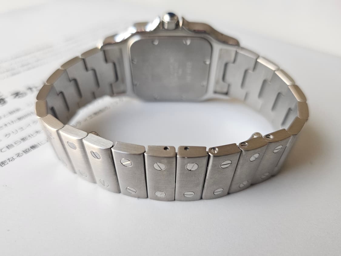 까르띠에 산토스 갈베 라지 스틸 쿼츠 상품이미지5