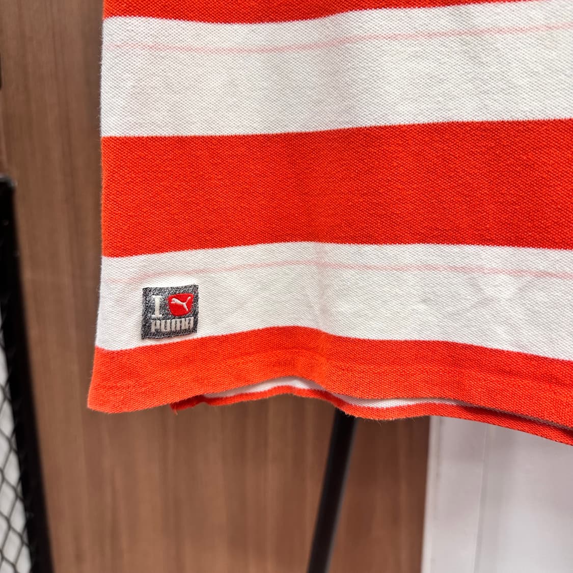 PUMA, Orange red Striped Polo PK Shirt 상품이미지4