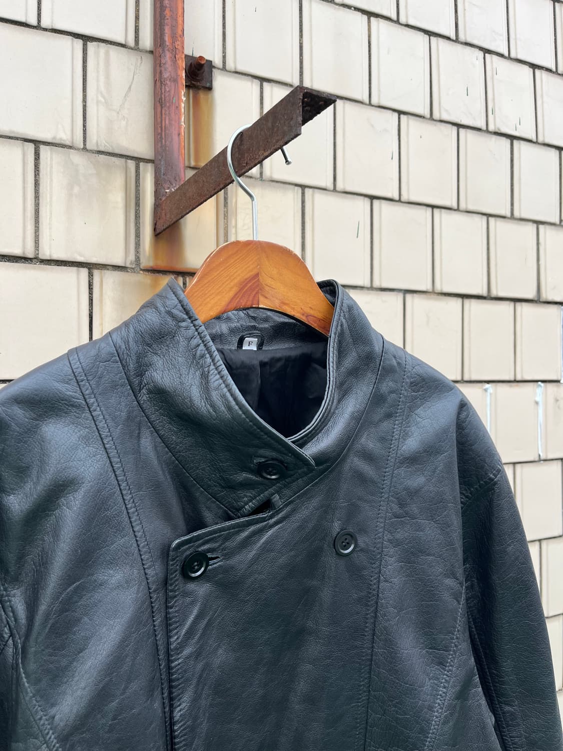 Vintage 소가죽 하이넥 카코트 상품이미지3