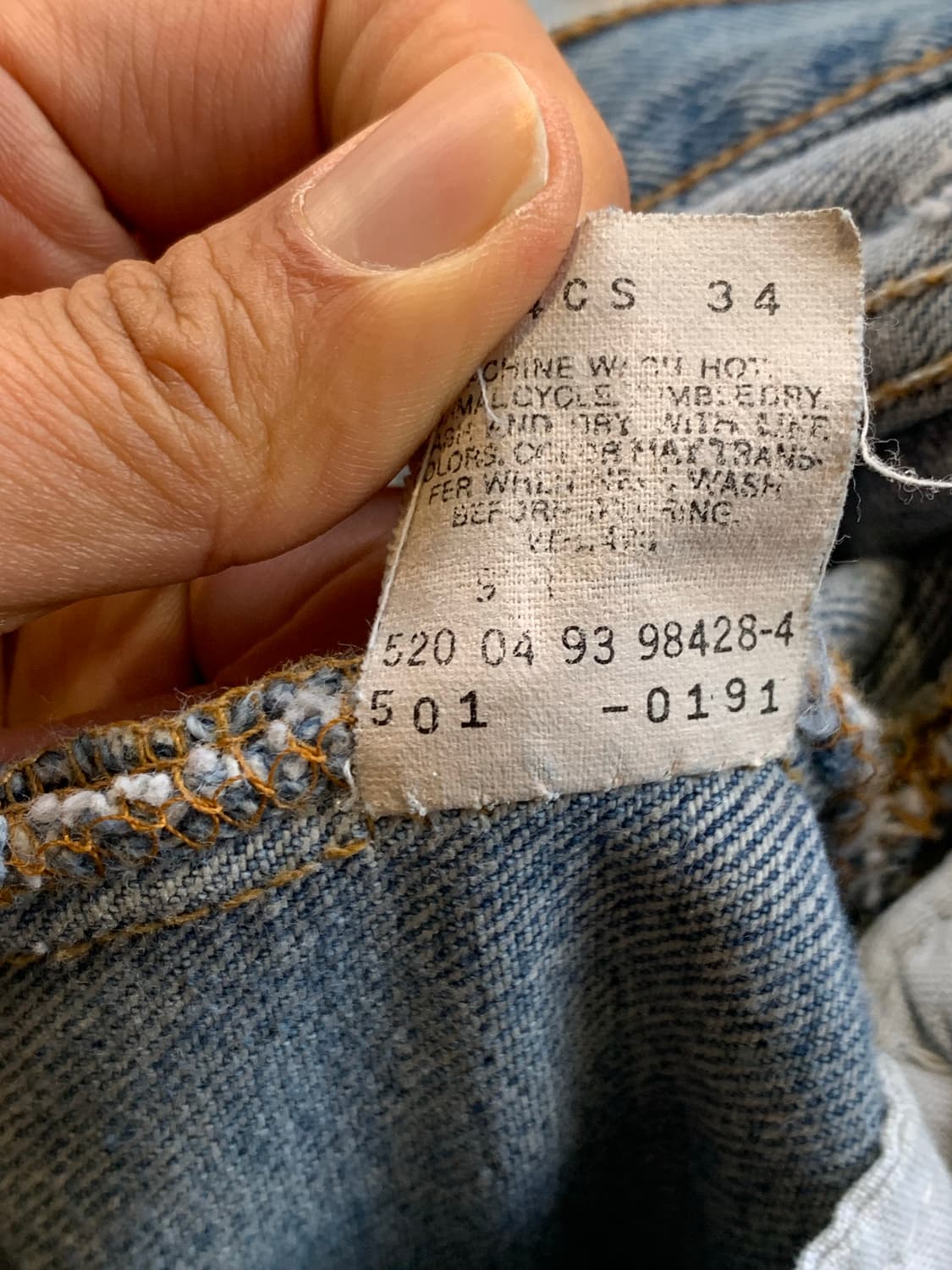 90s 리바이스 501 데님 팬츠 36X32 상품이미지5