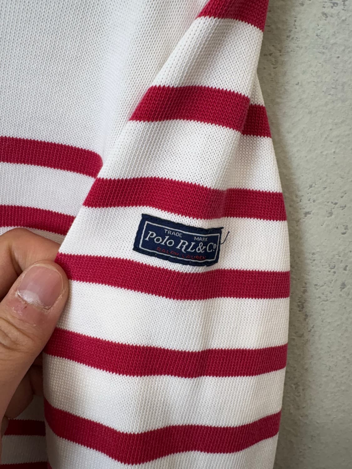 폴로랄프로렌 큐알라벨 스트라이프 보트넥 코튼 저지 티 상품이미지6