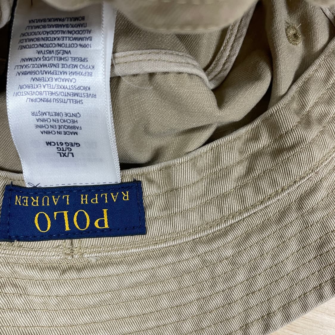 폴로 랄프로렌 베이지 버킷햇 L/XL 상품이미지4